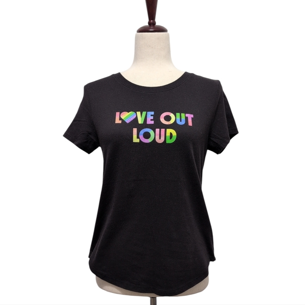 Love Out Loud Rainbow Pride Women's T-shirt Size Small